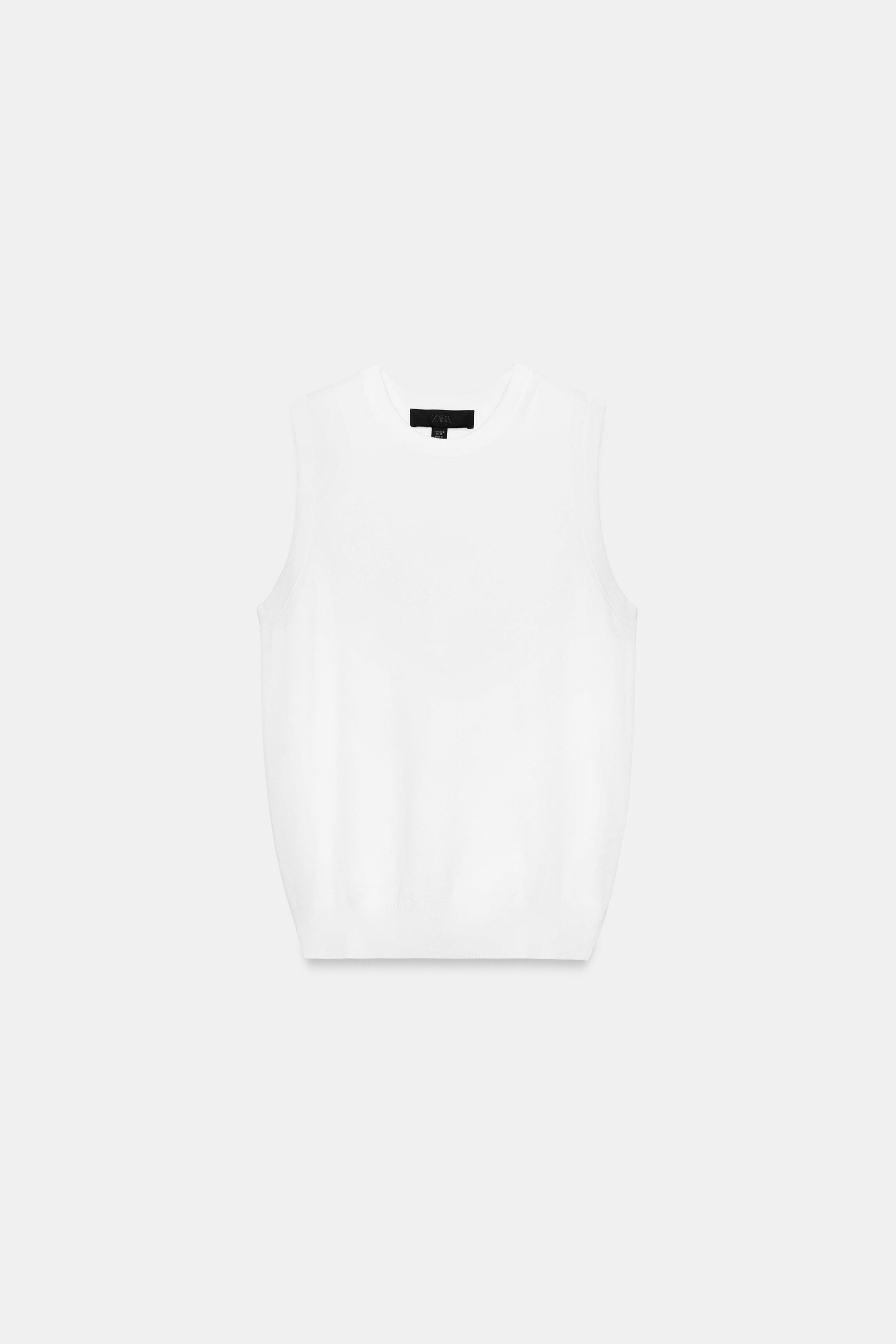 TOP EN MAILLE SANS MANCHES