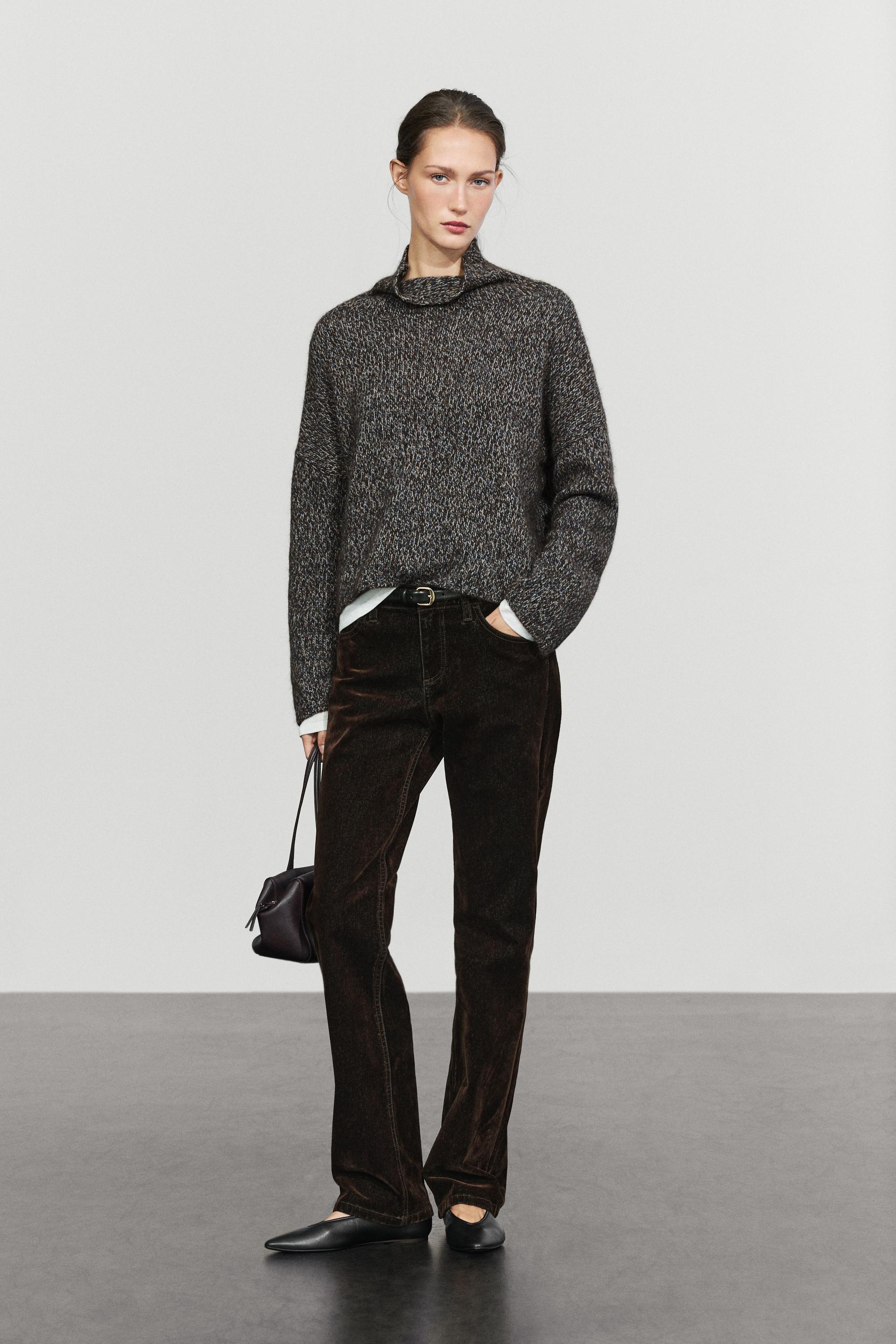 Pull en maille mouliné 100 % laine