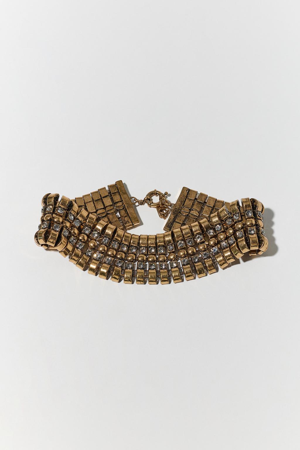 METAL JEWEL CHOKER NECKLACE