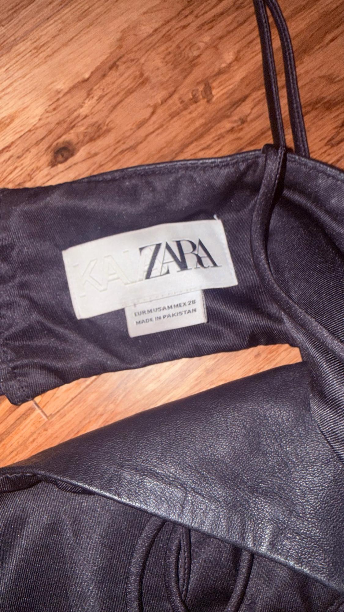LEATHER CROP TOP KAIA x ZARA - Image 3