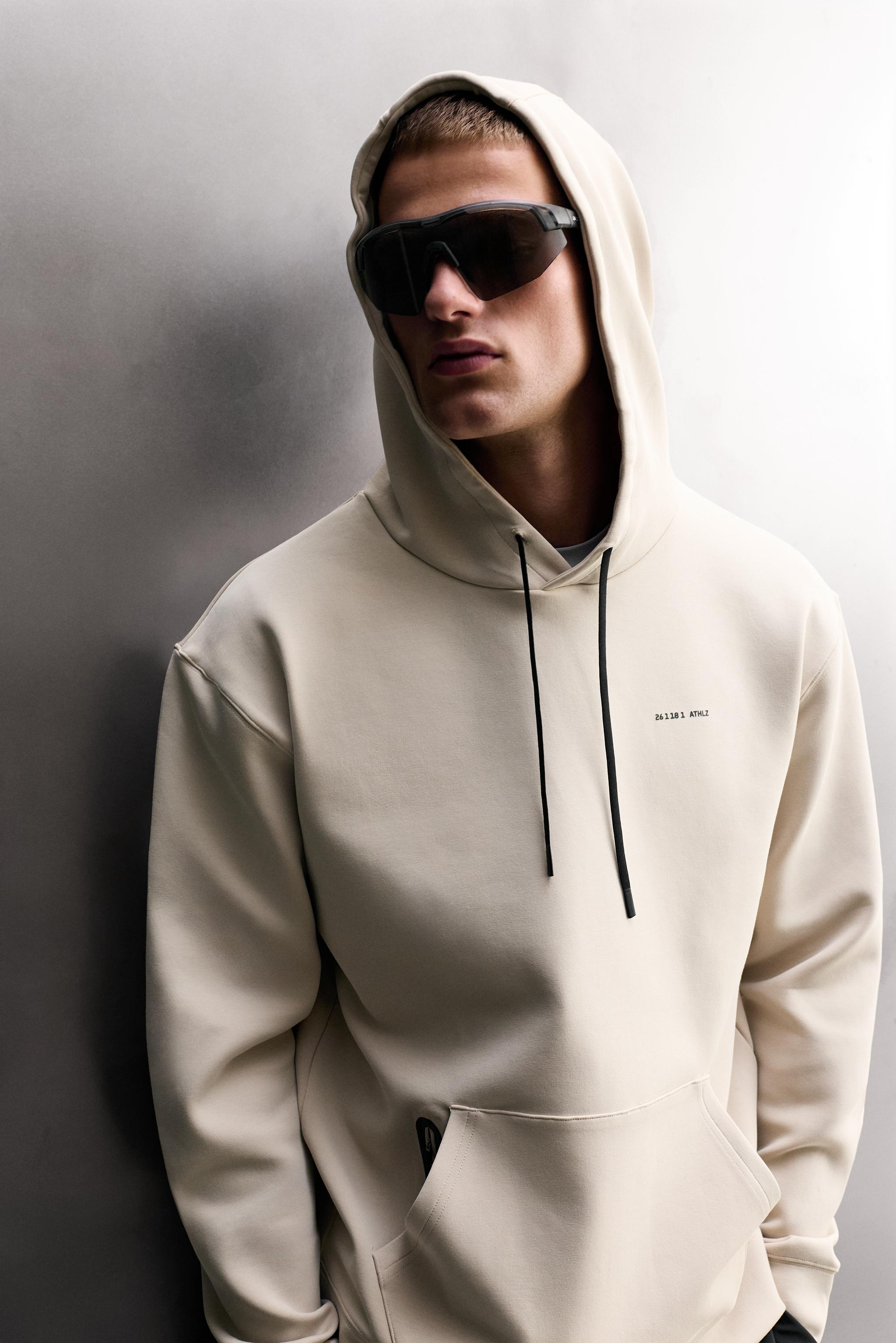 Zara TEKNİK KAPÜŞONLU SWEATSHIRT görsel 5