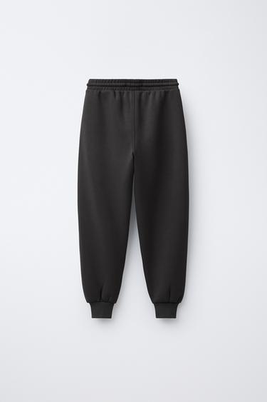 SPORTY JOGGERS WITH REFLECTIVE TEXT - Brown by Zara - Image 1