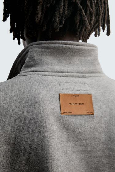 SWEAT POLO COUPE BOXY - Gris chiné de Zara - Image 4