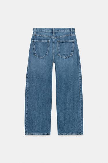 ZW COLLECTION ANKLE RELAXED FIT MID-WAIST JEANS - Mid-blue by Zara