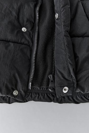 VESTE MATELASSÉE À CAPUCHE - Noir de Zara - Image 5