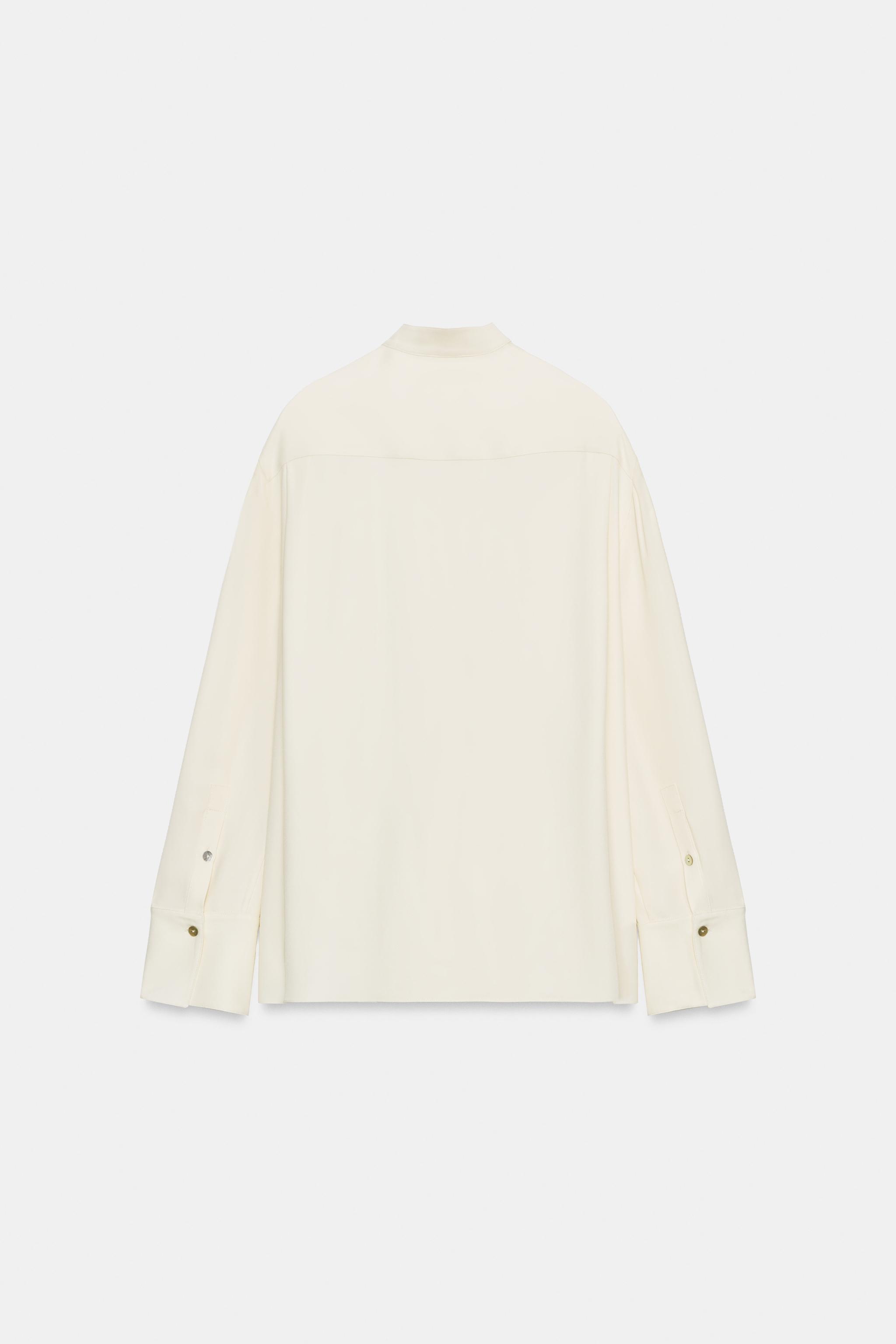 ZW COLLECTION TIED PLEATED BLOUSE