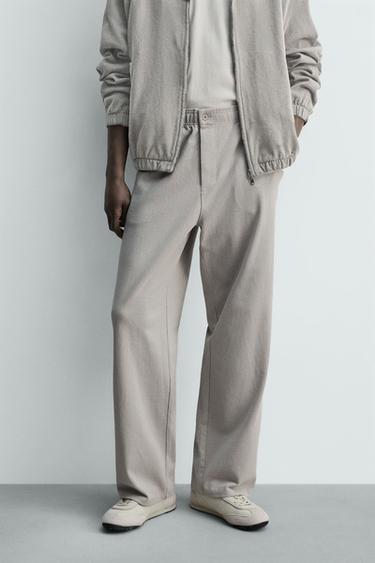 WASHED KNIT JOGGERS - Sand by Zara