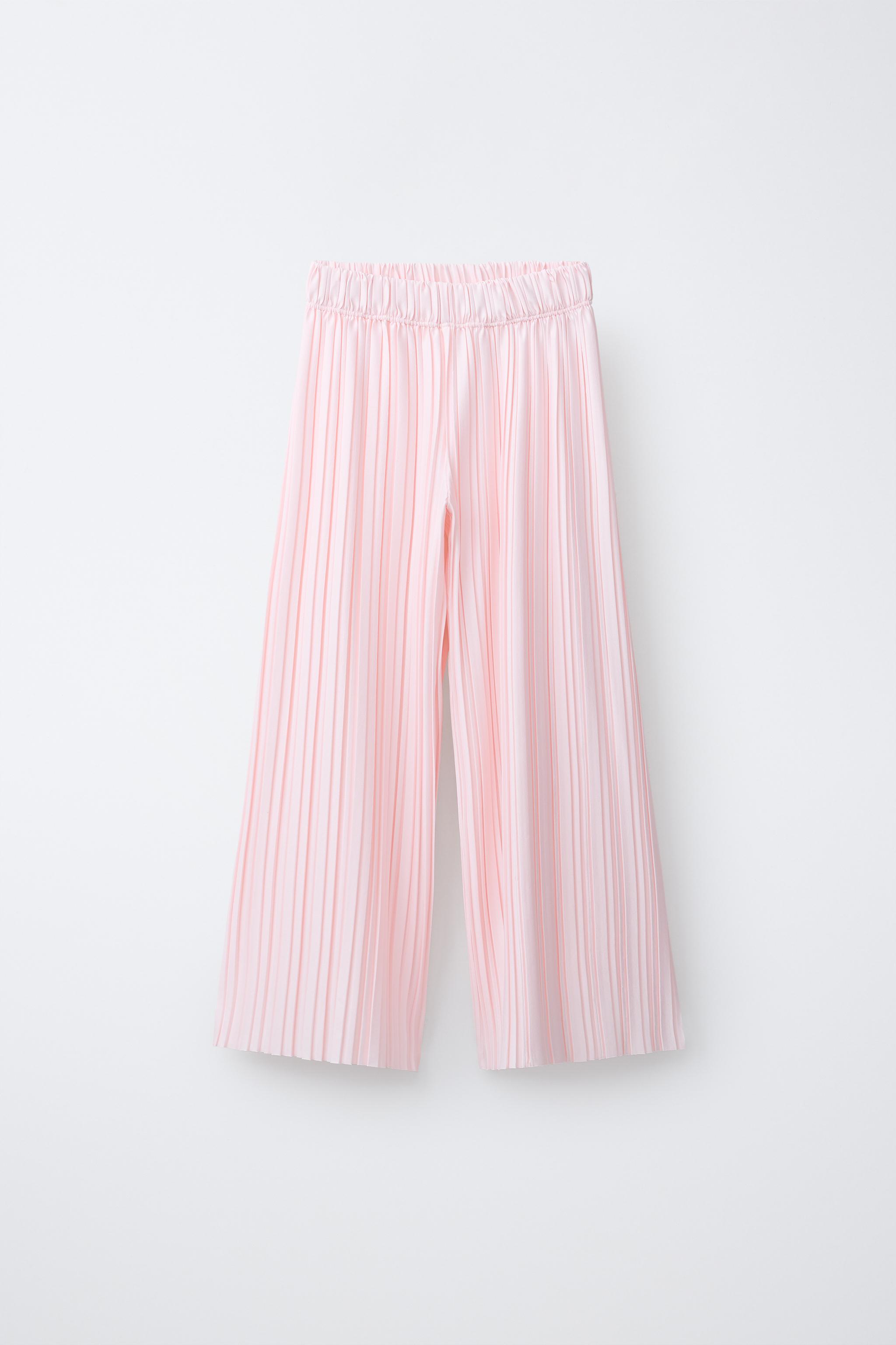 ワイドレッグプリーツパンツ - ピンク | ZARA Japan / 日本