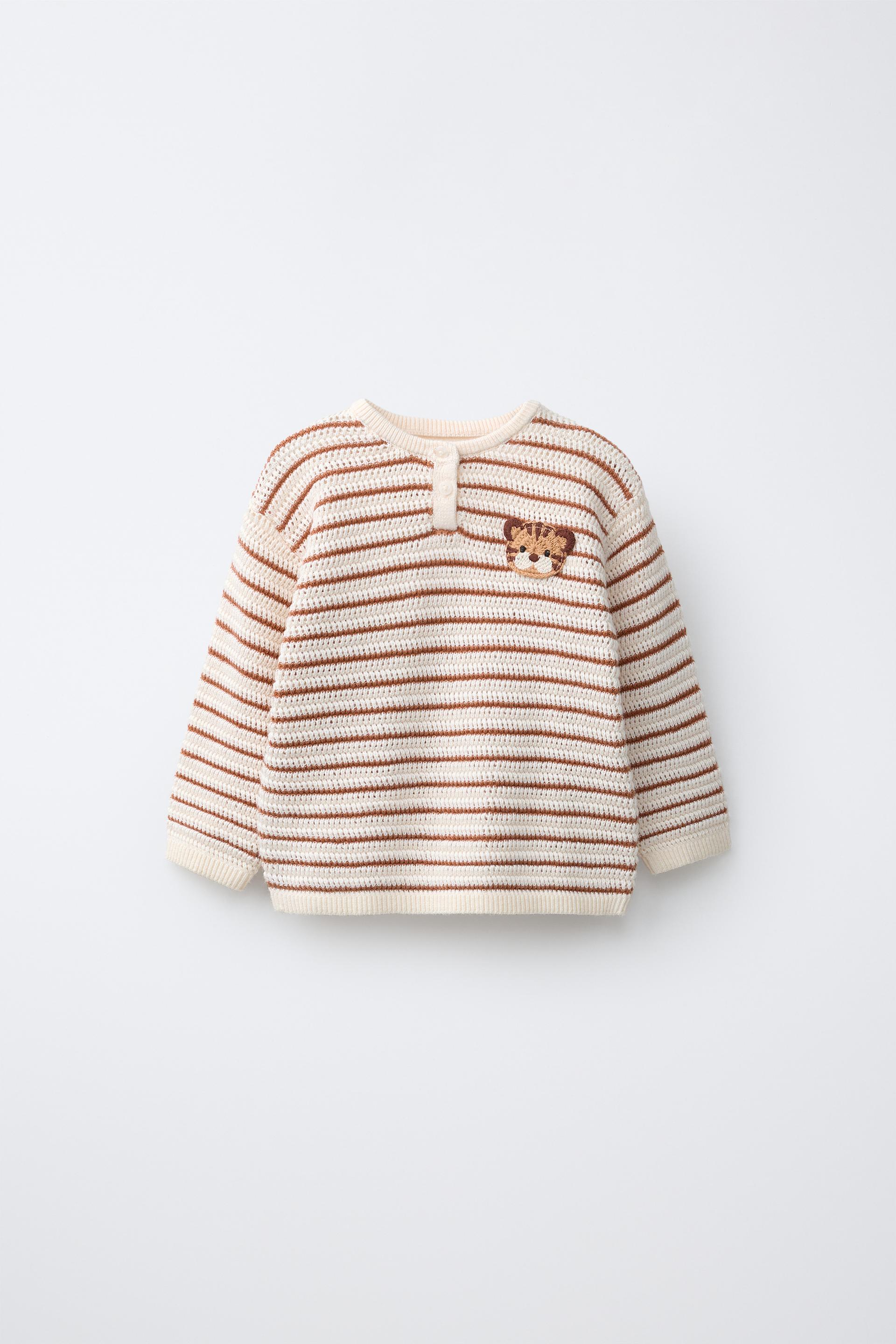 Knit Jumper With Lion Patch
