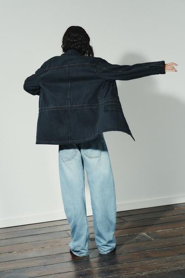 VESTE POCHES SURPIQÛRES - Bleu de Zara - Image 4
