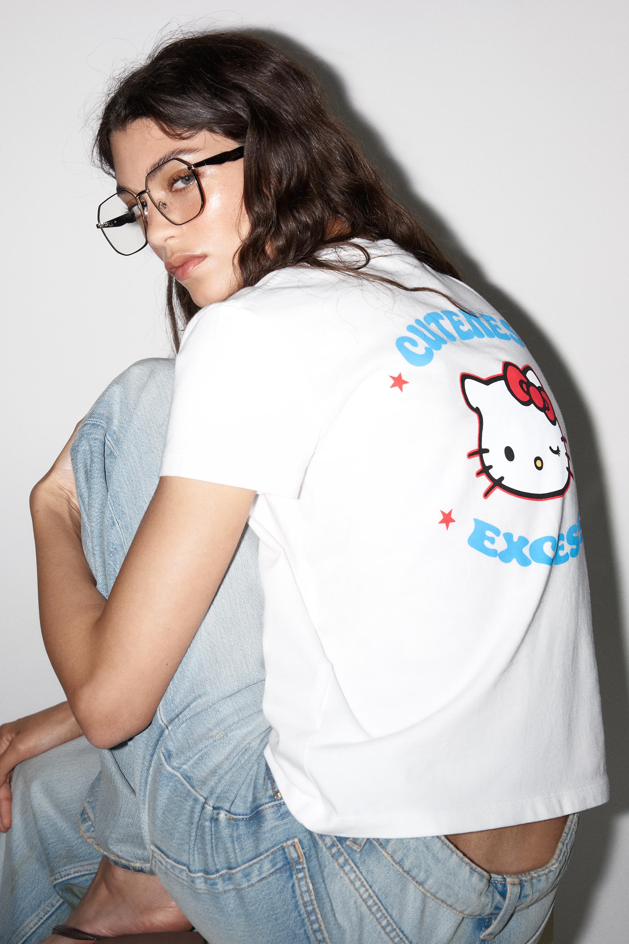 ZARA HELLO KITTY 2025 SANRIO ウォッシュド加工Tシャツ (ZARA/T