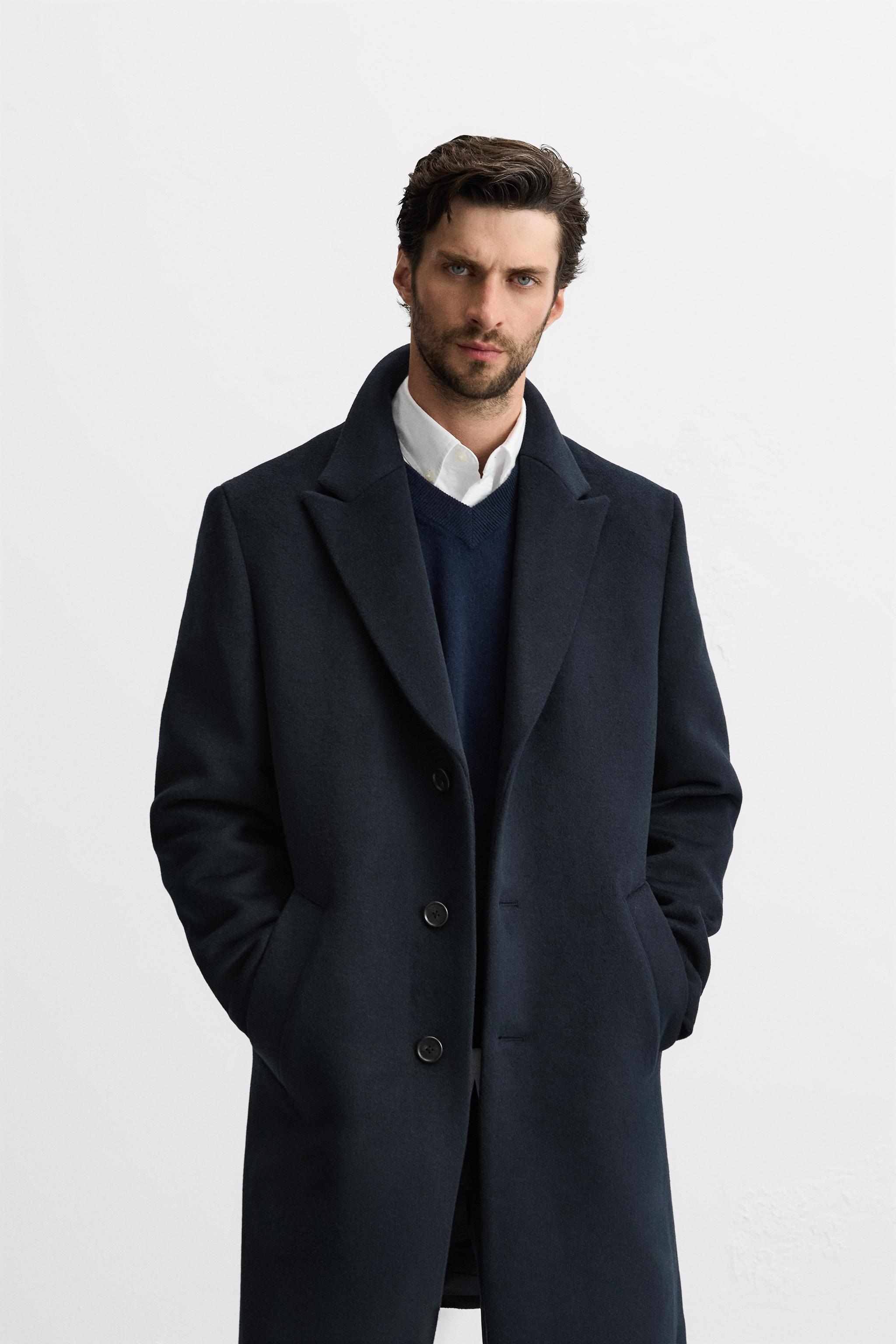 Giacche Cappotto Tre Quarti Uomo Zara ZARA MEN AW18 KHAKI GREEN