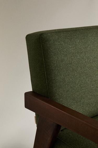 FAUTEUIL NOYER TAPISSÉ ZARA HOME BY BLASCO - Vert foncé de Zara - Image 3