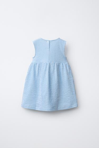 ROBE IMPRIMÉ À RAYURES ET CŒUR - Bleu de Zara - Image 1