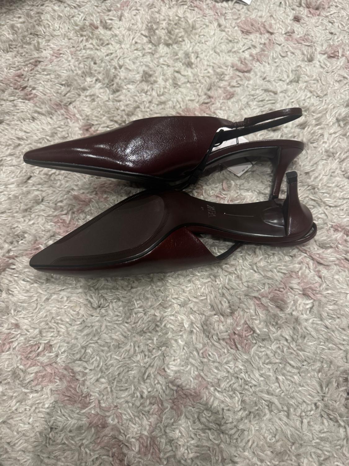 LEATHER SLINGBACK SHOES - Image 5