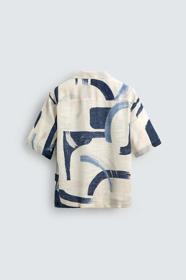 ABSTRACT PRINT SHIRT - Blue by Zara - Image 7