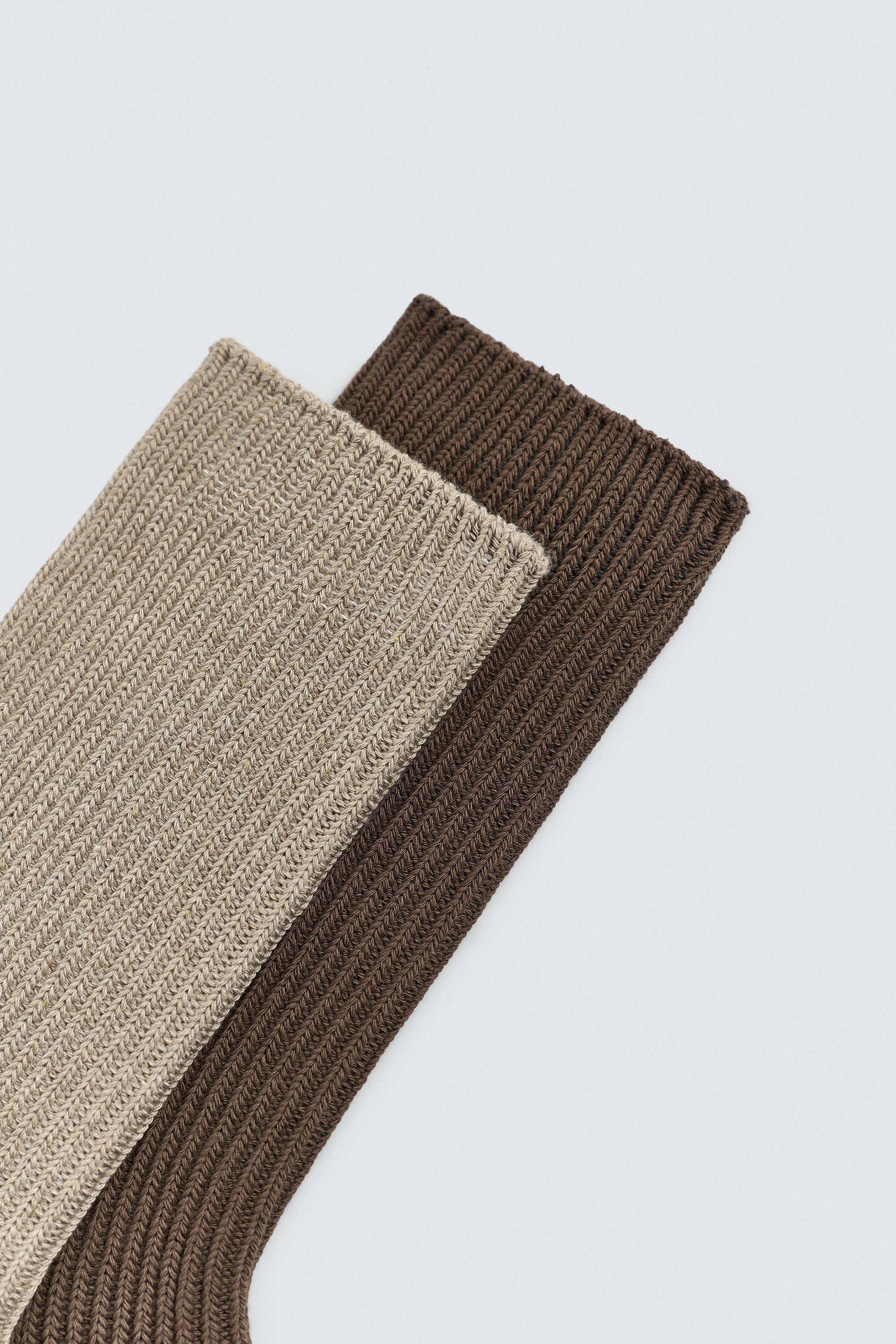 CHAUSSETTES CÔTELÉES LOT DE 2