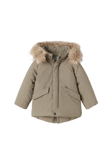 RIB TRIM PUFFER COAT
