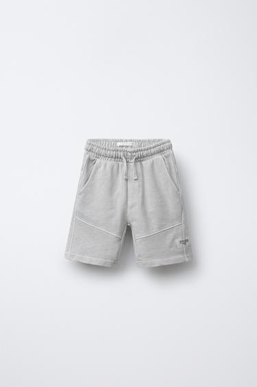 Zaras SHORTS GARMENT DYE - Ljusgrå - Bild 0