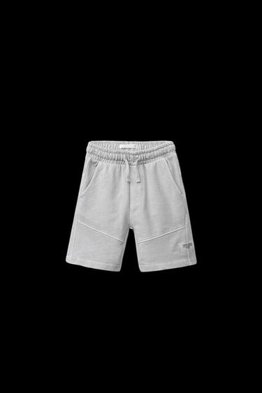 Zara STRAIGHT FIT GARMENT DYE SHORTS - Light gray - Image 0