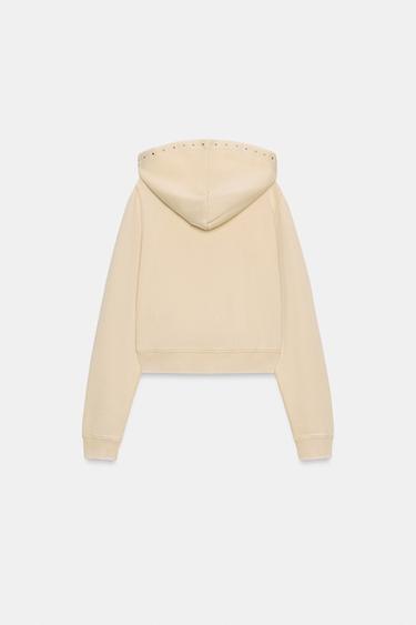 SWEAT EN MOLLETON À CAPUCHE ET CLOUS - Bis de Zara - Image 7