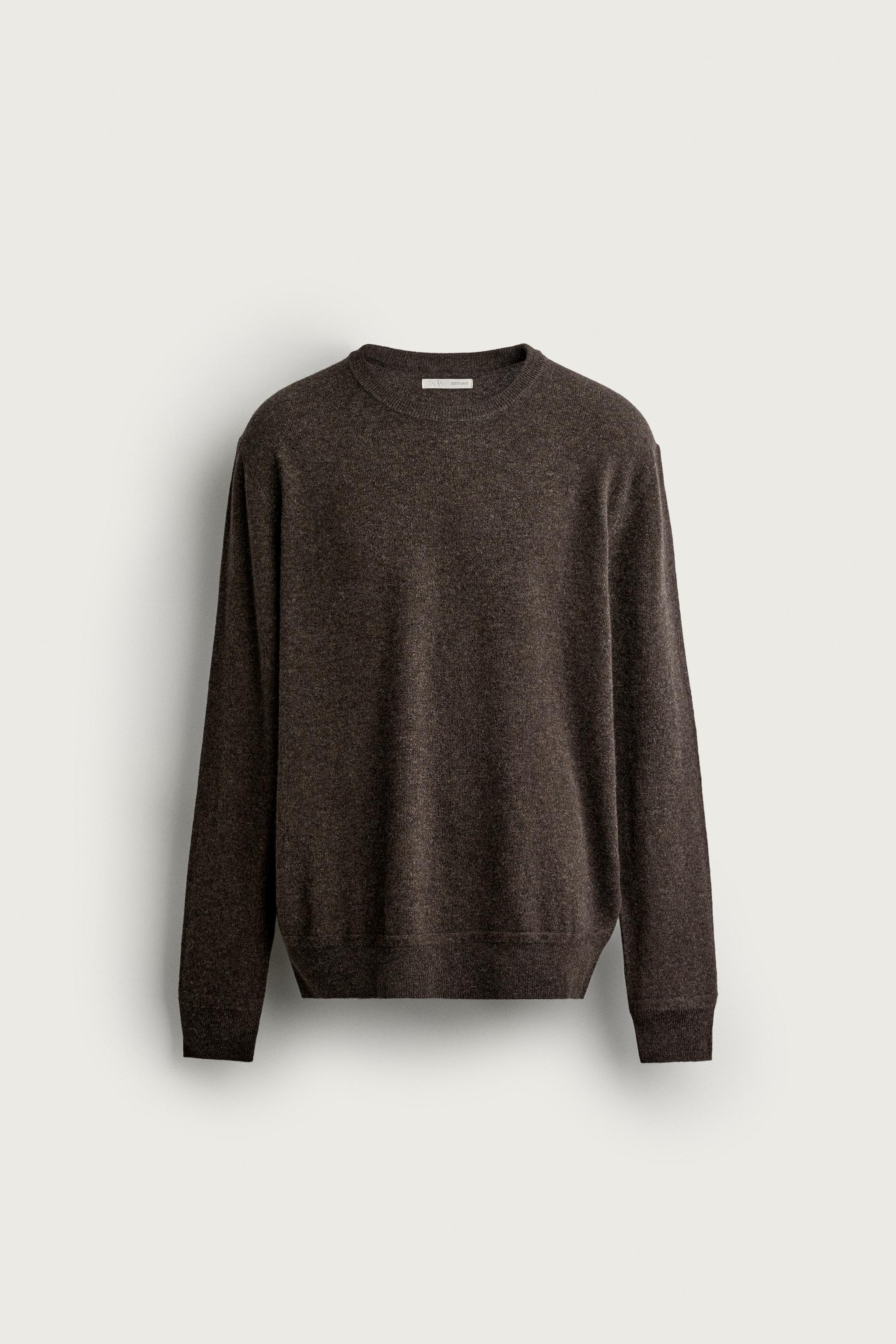 RELAXED FIT WOOL JUMPER — brown vigore