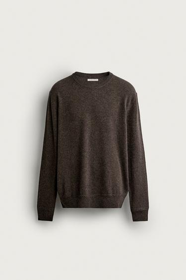 ARGYLE JACQUARD SWEATER — brown vigore 1