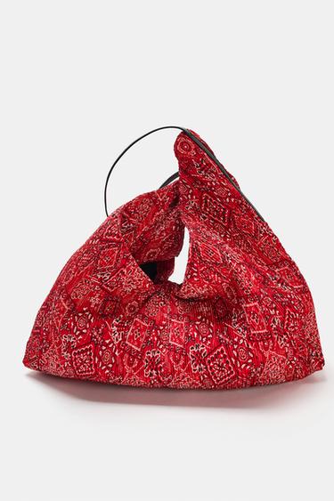 SAC SHOPPER EN TISSU - Rouge de Zara - Image 2