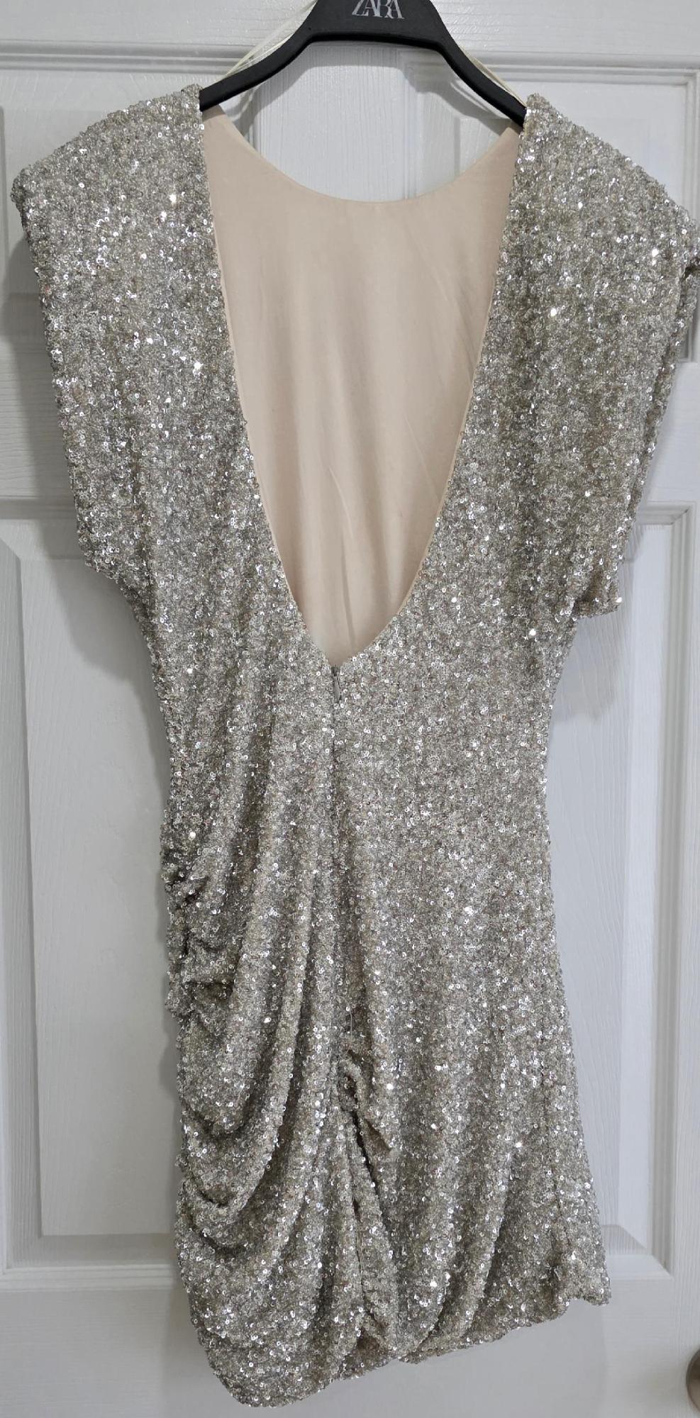 ZW COLLECTION SEQUIN SHOULDER PAD DRESS - Image 2