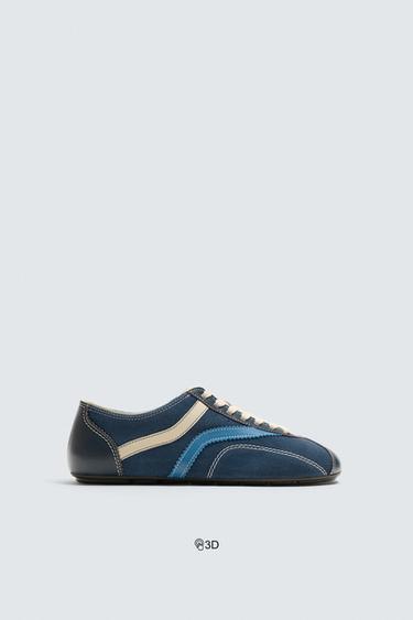 LEATHER TRAINERS HARRY LAMBERT FOR ZARA X DISNEY - Blue by Zara