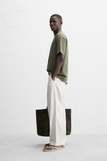 T-SHIRT HEAVYWEIGHT BASIQUE - Kaki de Zara - Image 3