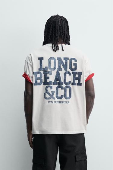 CAMISETA RELAXED FIT ESTAMPADOS LAVADOS - Blanco de Zara