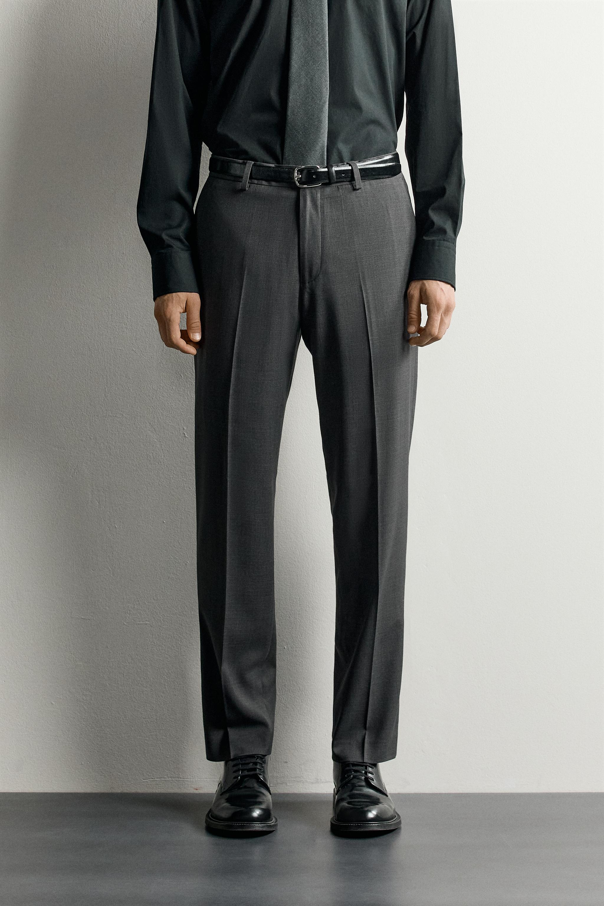 Мужские брюки Zara COMFORT REGULAR FIT SUIT PANTS — фото 2