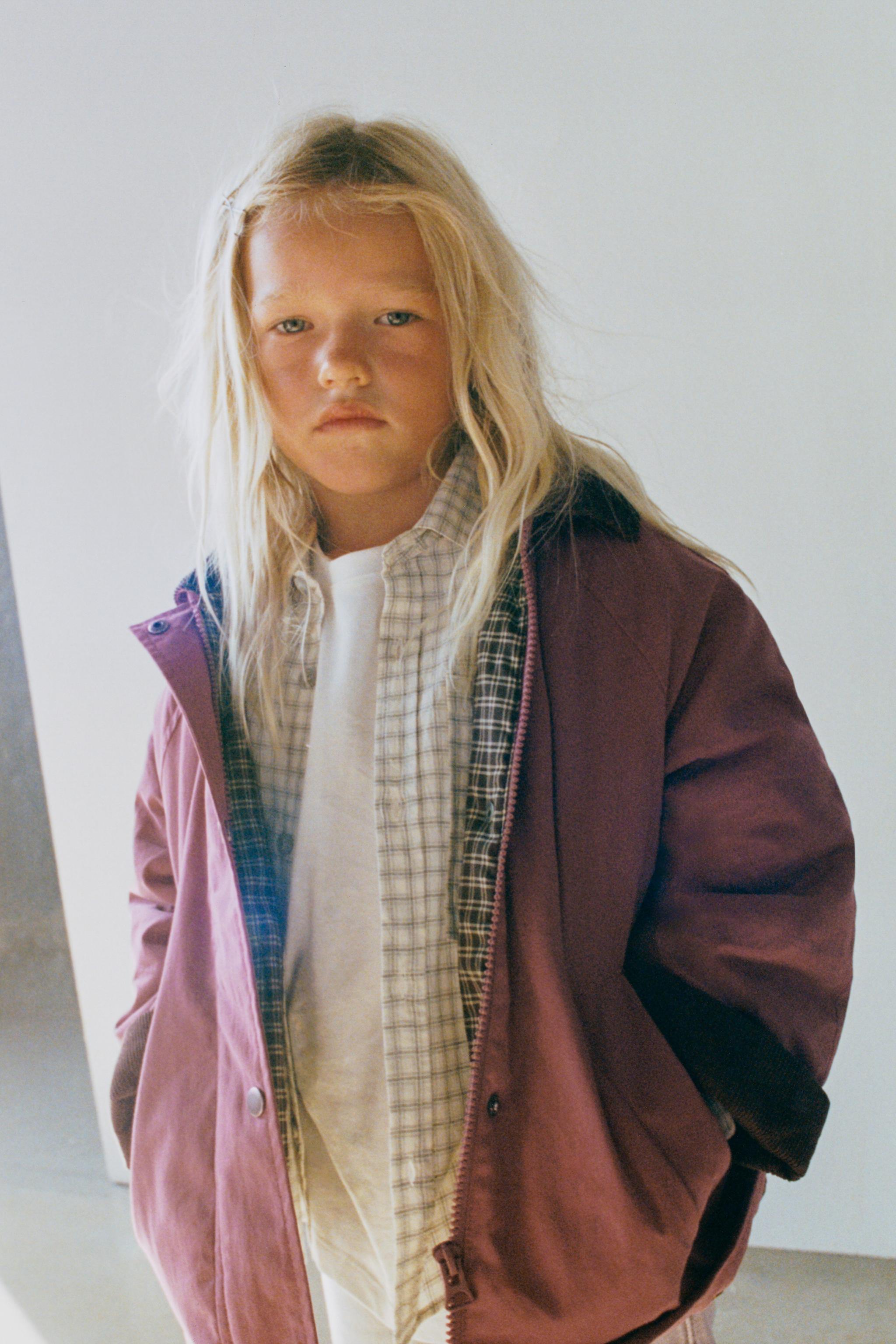 QUILTED PARKA WITH CONTRAST COLLAR