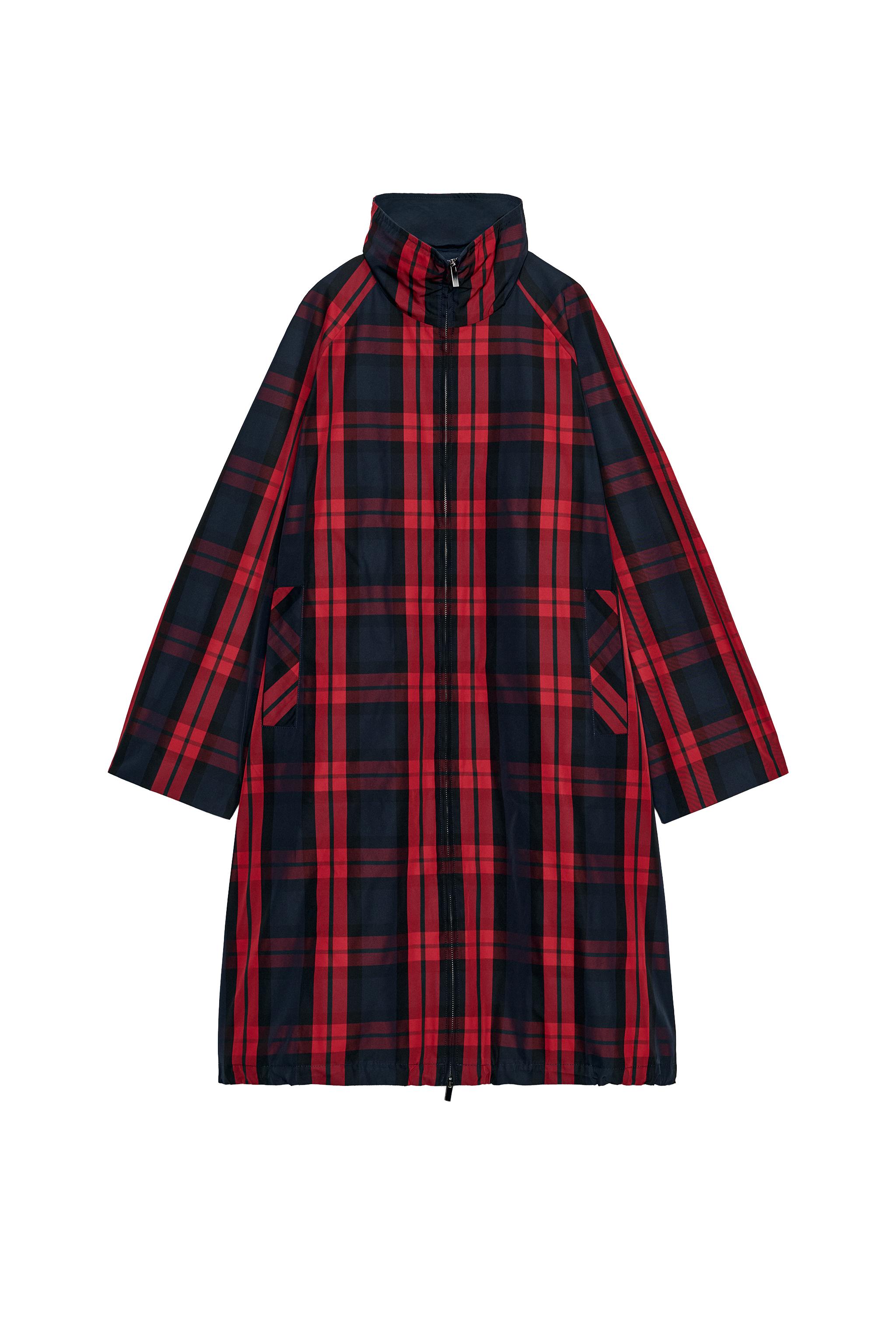 TRENCH MIDI CUADROS ZW COLLECTION