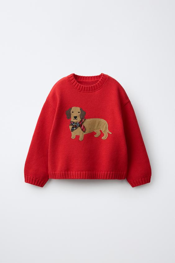 JERSEY PUNTO PERRO - Rojo de Zara - Imagen 0