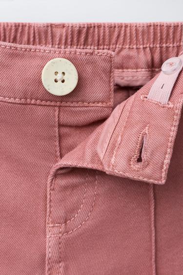 PANTALON SERGÉ MARINE NERVURE - Rose de Zara - Image 2