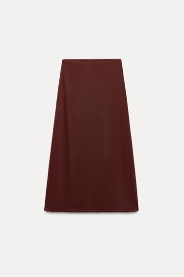 تنورة ميدي SOFT - كونياك الخاص بـ Zara