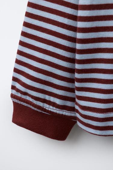 BENSIMON ® X ZARA STRIPED T-SHIRT - Burgundy by Zara - Image 3