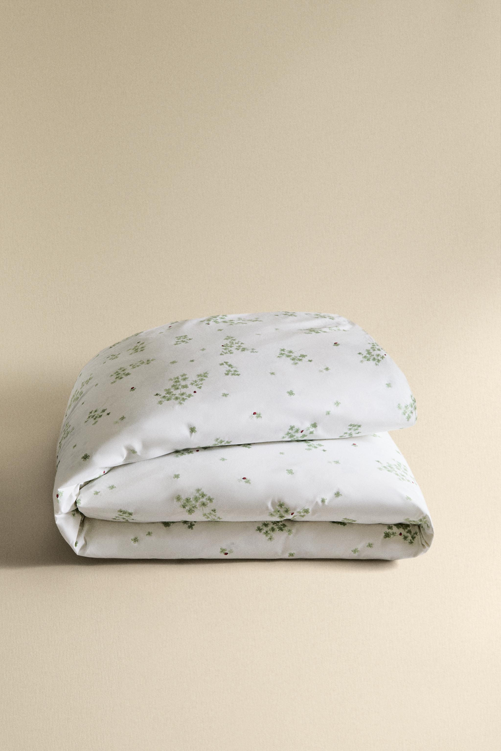 CLOVER AND LADYBUG COTTON DUVET COVER - Oyster-white | ZARA United