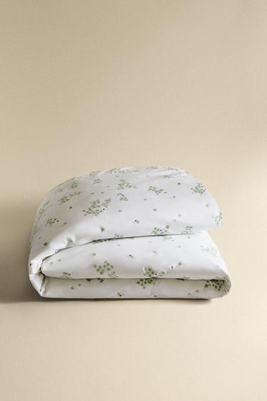 HOUSSE DE COUETTE COTON TRÈFLES ET COCCINELLES - Blanc cassé de Zara - Image 4