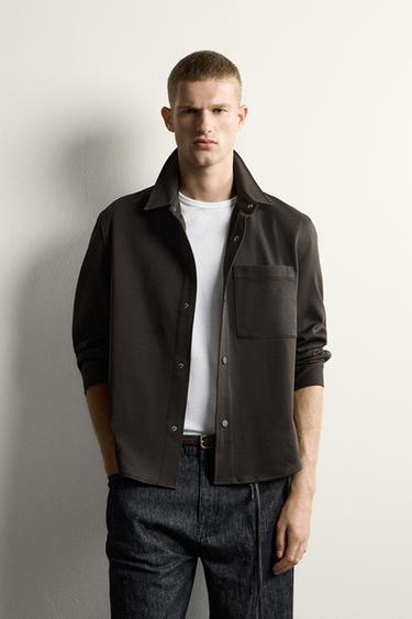 NON-IRON COMFORT OVERSHIRT - Chocolate by Zara
