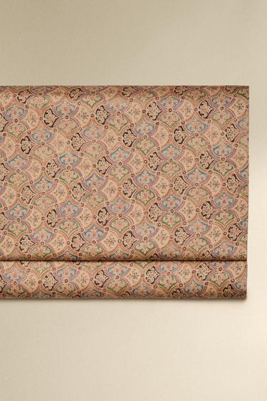 PAISLEY FLAT SHEET - Beige by Zara
