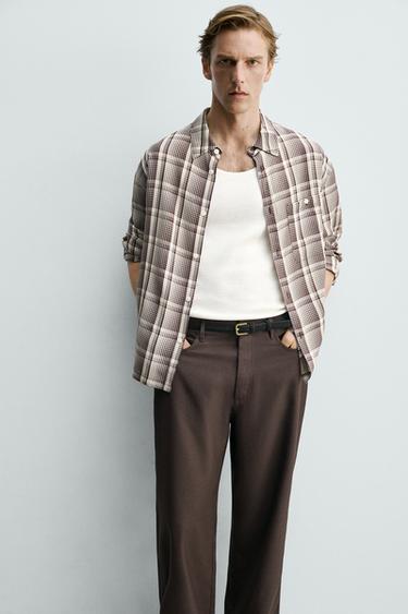 STRAIGHT-LEG TROUSERS - Chocolate by Zara - Image 4