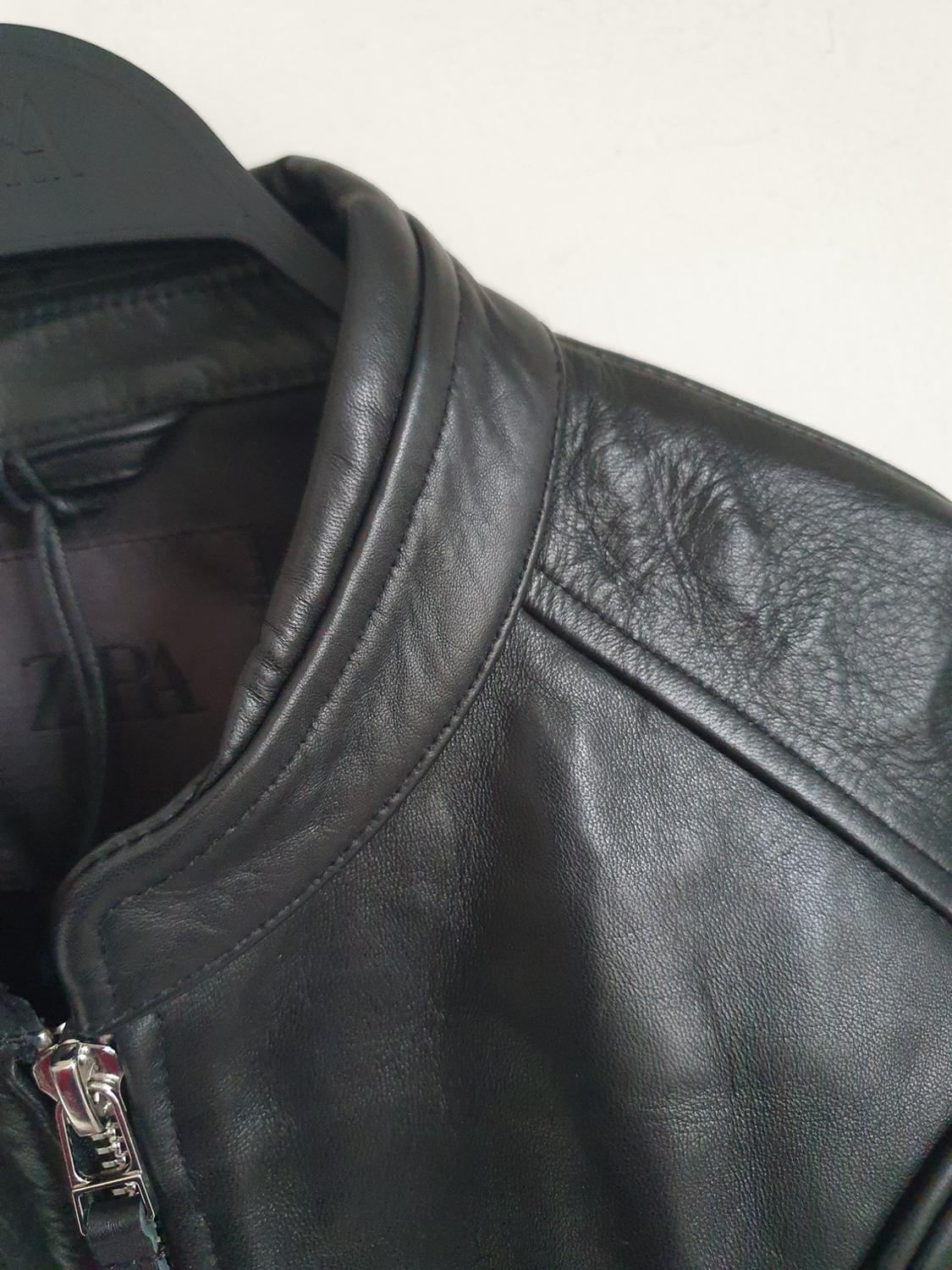 ZW COLLECTION LEATHER JACKET WITH ZIPS - Image 2