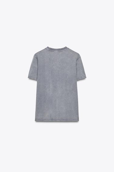 JEWEL FADED-EFFECT T-SHIRT - Grey by Zara - Image 5