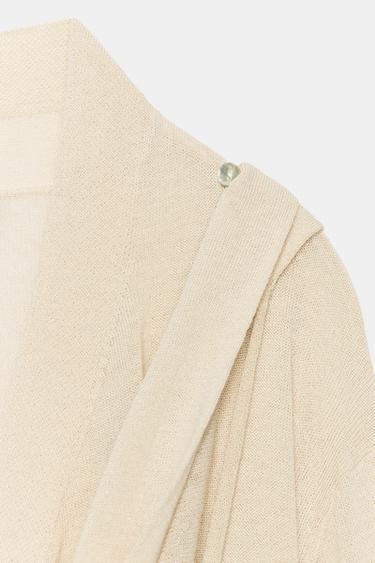 GILET FLUIDE EN MAILLE FINE - Sable de Zara - Image 6