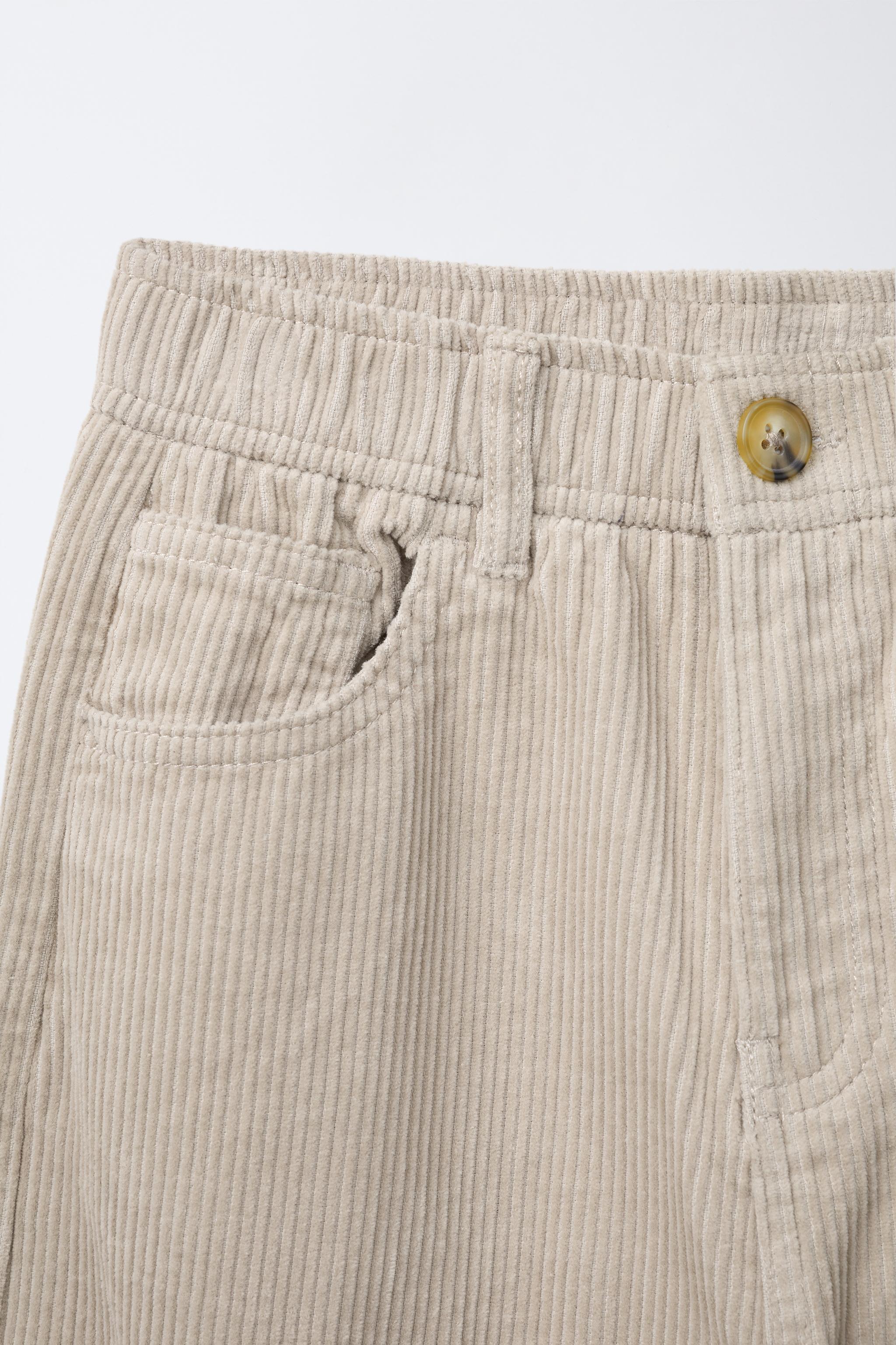 PANTALON BARREL EN VELOURS CÔTELÉ
