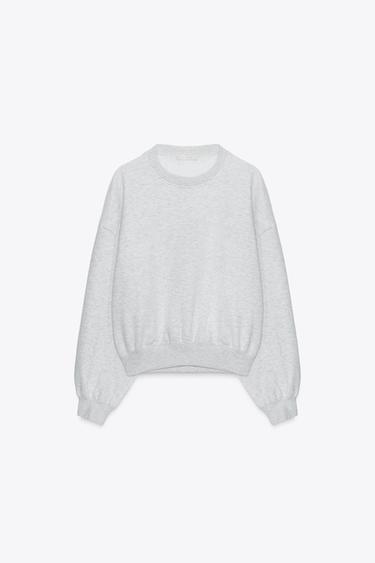 BASIC PLUSH SWEATSHIRT - Grey marl by Zara