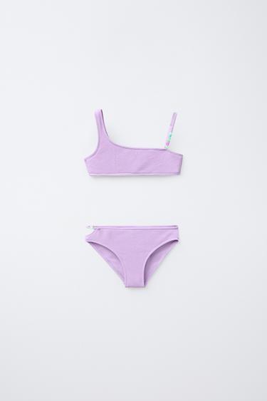 6-14 AÑOS/ BIKINI ESTRUCTURA ABALORIOS - Malva de Zara